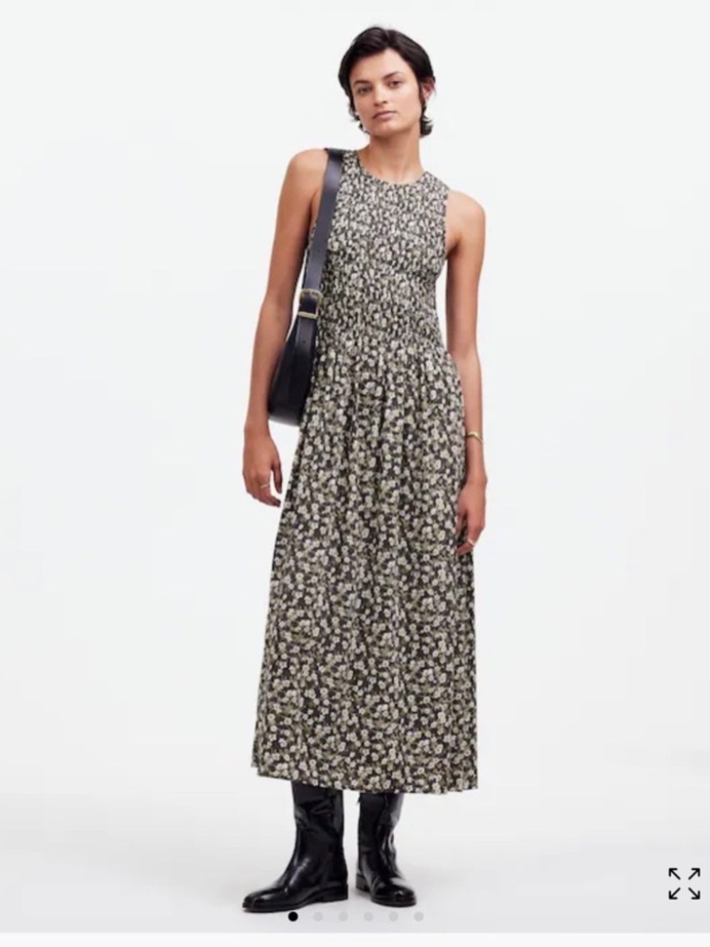 Madewell The Melody smocked midi dress in floral